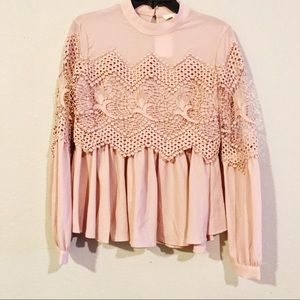 Onetheland Pink Lace Blouse